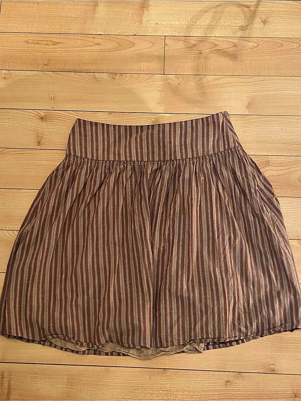 Old Navy Striped A-Line Skirt in Brown & Blue Size 4